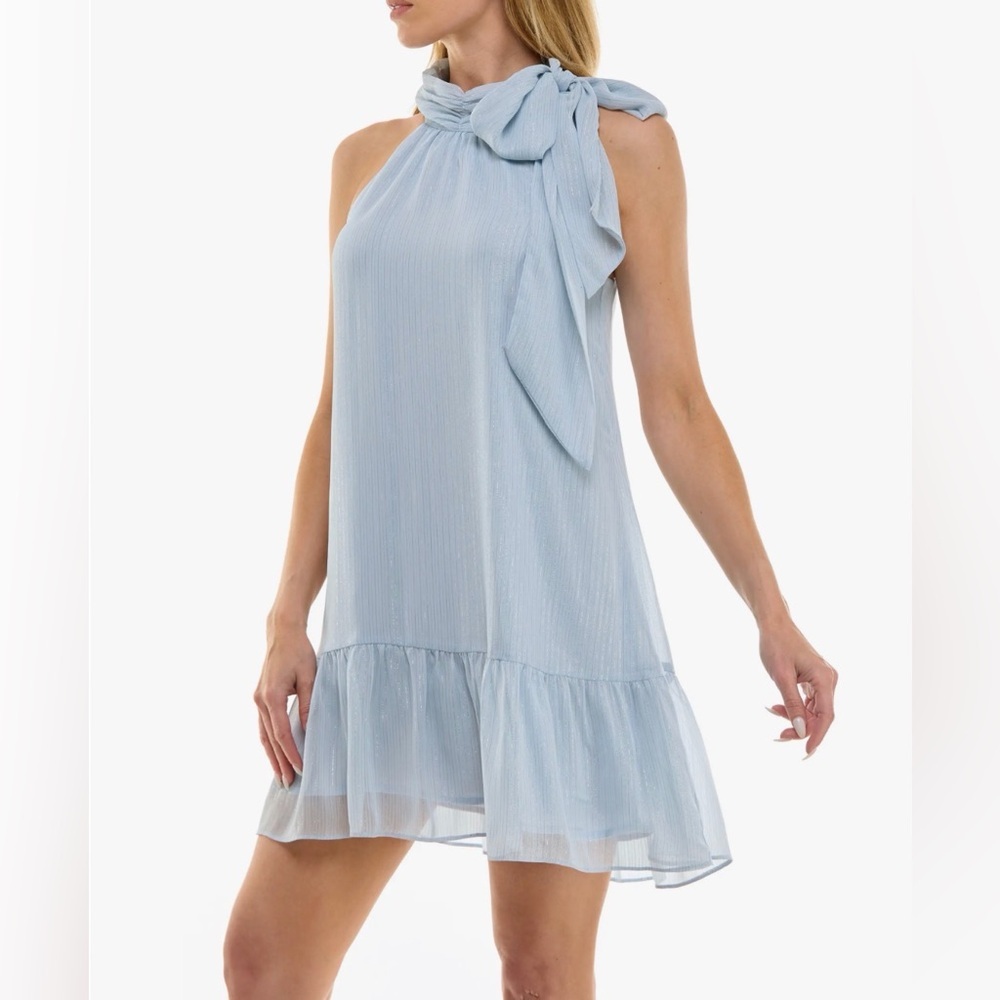 Nordstrom Socialite Neck Tie Halter Minidress NWT. Large
